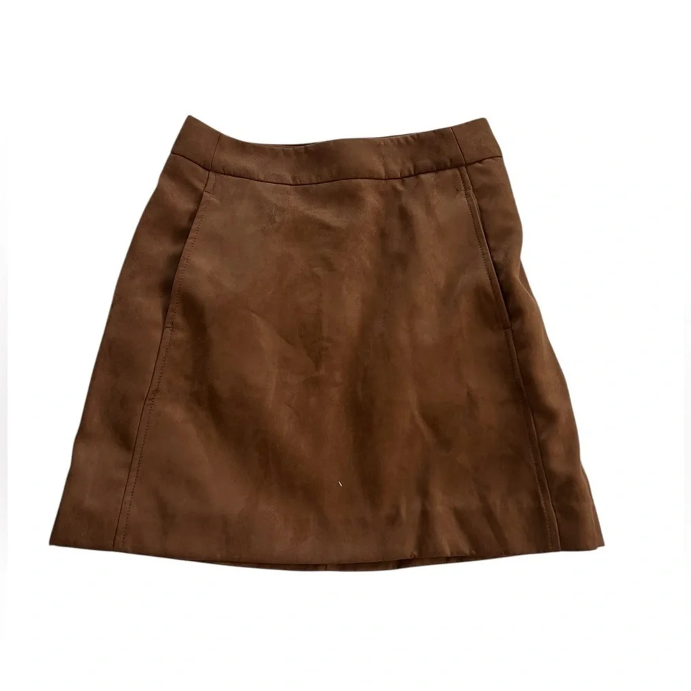 New j crew faux suede a line mini skirt